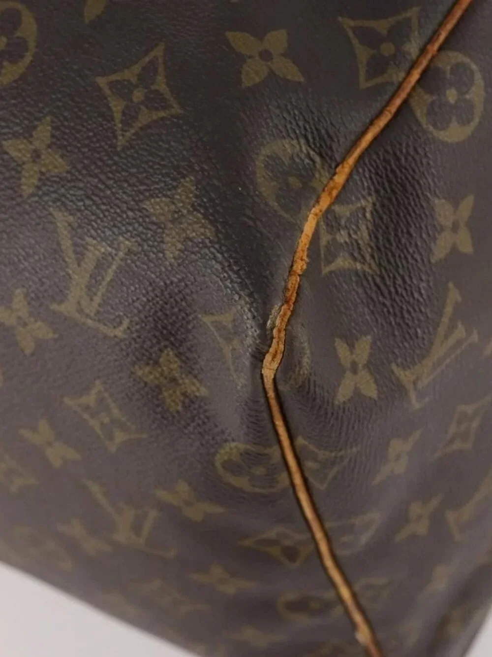 LOUIS VUITTON Monogram Keepall 55 Boston Bag M41424 LV Auth 169687 - Picture 4 of 16